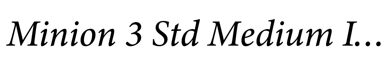 Minion 3 Std Medium Italic